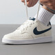 Nike Sneakers Herrenschuhe 2025 Herbst neue vereinfachte Air Force One Court Sneakers Weizenfarbe Freizeitschuhe HQ4867-101 Sail White/Ordnance Deep Sea Blue 42
