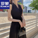罗蒙（ROMON）2025新款韩版时尚气质裤女高腰法式无袖显瘦阔腿连体女装夏季 白色【面料】 M 建议【90-105斤】