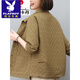 
Playboy (PLAYBOY) middle-aged mother casual literary short jacket for women in 2025 spring and autumn new large loose and fashionable thin jacket off-white XL 110-120Jin [Jin equals 0.5 kg]