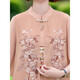 Yu Sen Yi Fat Mom Robe d'été plus graisse plus grande taille Cheongsam Summer d'âge moyen et de tempérament âgé jupe en mousseline 6629 poudre de lotus rose 3xl recommandé 125140jin [Jin est égal à 0,5 kg]