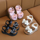 Yumiya Sandalias para niños Girls 2024 NUEVA Princesa Linda Princesa Anti-Slip Interior y al aire libre zapatos de playa de moda para bebés 1105-Sandals/rosa 30 Tamaño Longitud interna 18.5cm