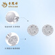 Lao Fengxiang PT950 platinum wire-wound round earrings for women, new high-end Valentine's Day birthday gift for girlfriend and wife, platinum wire-wound round earrings, one pair, about 2.9g