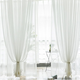 Window screen finished white gauze bay window bedroom living room light-transmitting simple curtain gauze curtain gauze curtain ultra-light moon shadow white hanging hook style (light-transmitting) width 2 height 2.1 (with accessories)