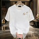 Playboy (Playboy) T-shirt de coton pur à manches courtes à manches courtes pour hommes à manches demi-manches à manches d'été Couple de voyage Top Trendy White [avant gauche petite photo K5009 Fleur d'oiseau] 2 S Recommandé 90-100jin [Jin est égal à 0,5 kg]