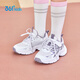 
361 children's shoes, girls' sneakers, 2025 autumn millennial style cushioning high elastic splicing retro casual shoes, purple 37