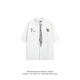 Xinghelai chemise à manches courtes chemise à manches à cinq points JK cravate peinte à la main lâche décontracté dk collège style graduation photo cadeau blanc l
