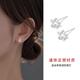 Lao Fengxiang earrings for women 99 sterling silver earrings 2025 new light luxury niche high-end girl birthday gift girlfriend L-EZ288 star pure silver earrings + certificate + gift box