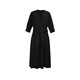 LESS spring cotton skirt for women casual temperament V-neck waist short-sleeved dress 2N3G14110 001/Black L