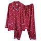 Yiruocai Large-Size-Pyjamas für Frauen 200 Jin [Jin gleich 0,5 kg] plus Fett Plus-Größe Spring- und Herbst-Frauen-Pyjamas extra großgröße 300 Jin [Jin gleich 0,5 kg] High-End-Design Sense Runde Hals 9274 Rost-Red-Eingröße XL135-160 Jin [Jin gleich) gleich 0,5 kg kg