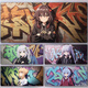 Pad de souris bidimensionnel Super grand anime graffiti wall series e-sports jeu spécial pad bairs de bureau