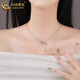 CHINA GOLD Pure Silver Necklace Women's Small Waist Topaz Silver Necklace Fashion Accessories Birthday and Holiday Gifts for Girlfriends and Wife Pure Silver Small Waist Topaz Necklace + Brand Gift Box