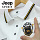 
JEEP SPIRIT2025 Summer Men's Short Sleeve T-shirt Lapel Double Embroidery POLO Shirt High-end Brand Heavy Ice Silk Half Sleeve T-shirt J838 Khaki M - Recommended 90-110Jin [Jin equals 0.5 kg]