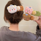 Pudding Plush Bear Hair Clip Cute Duckbill Clip Large Hair Clip Headwear New Girly Plush Clip on the Back of the Head Random Colors - 4 pcs