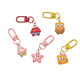 Student keychain cute cartoon pendant girl schoolbag accessories gift best friend [3 packages] fat + sponge + star