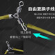 Anti-separation bottom line single hook double hook flipped and tied finished hook European style anti-bottom fishing gold sleeve gold Haixi Iseni hook Iseni thorn double hook three pairs No. 8