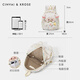 
CinvaiKrose official small c/k high-quality plush lamb backpack for women 2025 new lightweight student backpack birthday gift Rainbow white-CK schoolbag sends girls' girlfriend to heart
