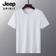 JEEP SPIRIT夏季薄款冰丝速干t恤男宽松大码运动休闲圆领透气冰丝上衣T恤 JEEP6628男白色LAY LOW L 女105-115斤