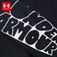 Under Armor children's clothing autumn and winter hooded children's sweatshirt warm casual sports versatile printed sweatshirt black 150