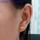XMCK Old Phoenix 999 Classic Earrings for Women Gold Color Earrings Earrings New Jewelry for Women Not Fading Trendy and Versatile Star and Moon Earrings 5.826g