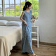 Catman (MiiOW) sleeveless nightgown for women 2025 new pure cotton silk summer vest lengthened to ankle long skirt sexy home skirt 8002 vest skirt graffiti average size T-skirt length 13590-150Jin [Jin equals 0.5 kg]