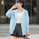 
Woodpecker's new summer sun protection suit for women's outer breathable mother's sun protection suit loose large size middle-aged and elderly women's top coat light blue 2XL recommended 110-125Jin [Jin equals 0.5 kg]