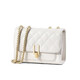 CALVIAKRIM International Light Luxury Brand 2025 New Leather Bag Diamond Chain Bag Crossbody Bag High-end versatile shoulder bag Rice white