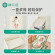 棉花会（cotton center）【新品】婴儿隔尿垫巾新生儿童便携尿布垫子防水可洗全棉护理床垫 花语间蓝50*70
