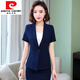
Pierre cardin summer thin short-sleeved suit professional suit women's formal work clothes 6623 black suit + trousers S wear 80 Jin [Jin equals 0.5 kg]