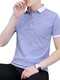 Hailan Summer Herren-Kurzärmler-Lapel Polo-Hemd Jugend lässig halbärmelig gedrucktes T-Shirt Herrenkragen Top dünne schwarze qy679 xl