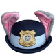 Indian (ENRMIIV) Zootopia Police Officer Judy Hat Rabbit Bowler Hat Judy Hat Children's Hairband Headwear Accessories Rabbit Officer Hat (Adult 57cm)