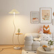 PLATADA PIEMBRA DE LAMPIA DE PIEZA RATUS de sala de estar integrada Sofá Coffee Coffee Lámpara vertical de la mesa de la mesa del dormitorio Ambiente del dormitorio Ambiente Light B Black Beige Lampshade 15843cm-17