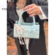 Tangku exquisite niche bowling bow new fashionable versatile shell high-quality handheld crossbody bag high-value pink