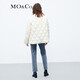 MO&Co. 90% duck down kimono style strappy diamond silhouette down jacket top for women