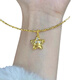 CAOX pure gold 999 five-pointed star necklace for women ancient hammer pattern meteorite star pendant gold national trend clavicle chain gift hammer pattern star pendant light style