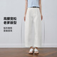 Shifanli casual pants dad pants bucket pants 2025 summer new loose and comfortable balloon pants cropped pants women navy blue M