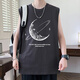 Aoxuanjue vest men's summer men's round neck sleeveless quick-drying high-end trendy brand vest casual sweatshirt t men's clothes 1708 black XL suggests 110-130Jin [Jin equals 0.5 kg]