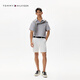 TOMMY HILFIGER【轻薄感】25新款夏季男牛津纺休闲条纹亚洲版短袖衬衫39191 灰白条纹0A4 XL （推荐：165-180斤）