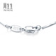 Chow Sang Sang (CHOW SANG SANG) platinum bracelet Pt950 round bead white gold bracelet for women 33568B 17 cm
