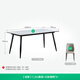 Quanyou Home Modern Simple Style Dining Table Slate Table Top One Table Four Chairs Dining Table Chairs Long Table Slate 1.2m Dining Table + Phantom Dining Chairs*4 Food Grade Slate + Triple Support + Double Layer Countertop + Carbon Steel Frame