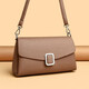
Genuine leather women's bag 2025 new versatile armpit bag middle-aged mother bag crossbody bag fashionable cowhide women's shoulder bag light brown