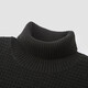 Semir sweater men's turtleneck winter sweater textured cable base sweater black 90001 S