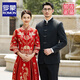 Romon (Romon) Nouveau costume chinois Men's Suit's Chinois Style Groom Marié Robe Zhongshan Suit Stand Collar Men's Youth Suit Black (Single Coat) M (Recommandé Jin [Jin est égal à 0,5 kg]))