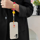 Mobile phone lanyard mobile phone case bracelet dopamine apple core ins colorful pendant handmade cute beaded mobile phone chain yellow star orange bow apple pendant bracelet/without clip