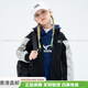 Mizuno children's clothing Logo embroidered zipper jacket for girls Black sports versatile and comfortable trend Black 130