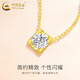 CHINA GOLD 18K gold bull head square buckle topaz pendant K gold necklace Valentine's Day practical birthday gift for girlfriend and wife 18K gold bull head square buckle topaz pendant free sterling silver chain about 0.2g gram weight is the total weight of the product K gold weight + topaz / others