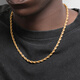 Fat Donglai same style 18k gold necklace men's GRGR shorttwistchain gold twist chain 18K gold necklace gold 4mm45cm