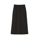 MUJI Women's Stretch Mercerized Twill A-Line Skirt Long Skirt Women's 25th Autumn Skirt Women's BE1YTC5A Black M (160/66A)