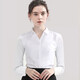 Weißes V-Ausschnitt-Shirt für Frauen 2025 Frühling und Herbst Neue professionelle formelle Verschleiß-Interview Workwear Work-Shirt No Iron Top 6212 Weiß [V-Ausschnitt] Langarm M empfohlen [95-105jin [Jin gleich 0,5 kg]]