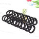 Manfuyu bold high-elastic threaded hair band Korean style simple hair tie towel ring headband for women without seams and no damage to the hair rubber band mesh black (10 pieces)