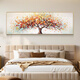 Mao Jiujiang Money Tree Living Room Decoration Painting Light Luxurious Horizontal Mural 2025 New High-end Sofa Background Wall Hanging Painting